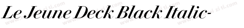 Le Jeune Deck Black Italic字体转换